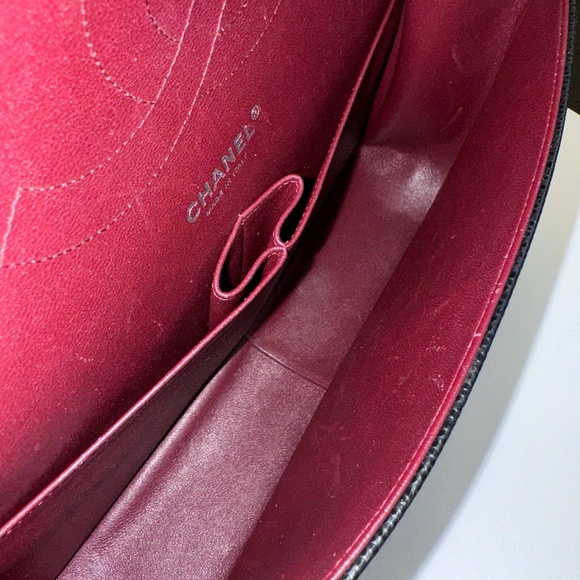 Chanel Black Quilted Caviar Jumbo Classic Double Flap Bag Silver Hardware & card - Picture 14 of 16